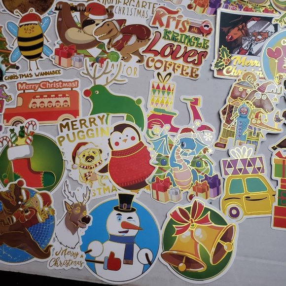 Christmas stickers waterproof 50 pkx3 - Picture 6 of 10